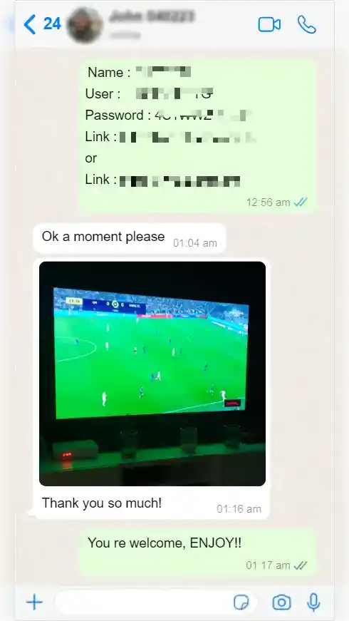 Customer thanking support after a same-night activation